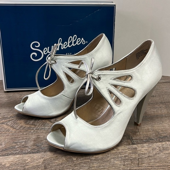NEW Seychelles ‘I DO lll’ Mint Sprig Heels Size 11 - Picture 1 of 13